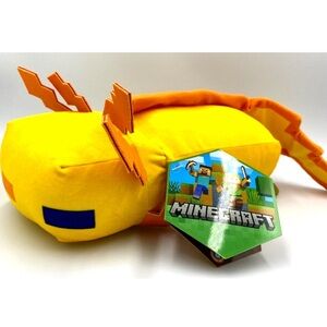 Minecraft Video Game Smooshimals Axolotl Gold Plush Doll Figure / Mojang 11” NEW